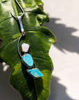 Figure Pendant with Mother-of-Pearl & Cripple Creek Turquoise