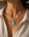 Ocean in a Drop | Natural Cripple Creek Colorado Turquoise Pendant