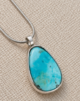 Ocean in a Drop | Natural Cripple Creek Colorado Turquoise Pendant