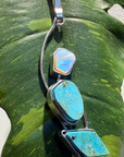 Figure Pendant with Mother-of-Pearl & Cripple Creek Turquoise