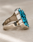 Black Matrix Kingman Turquoise Ring