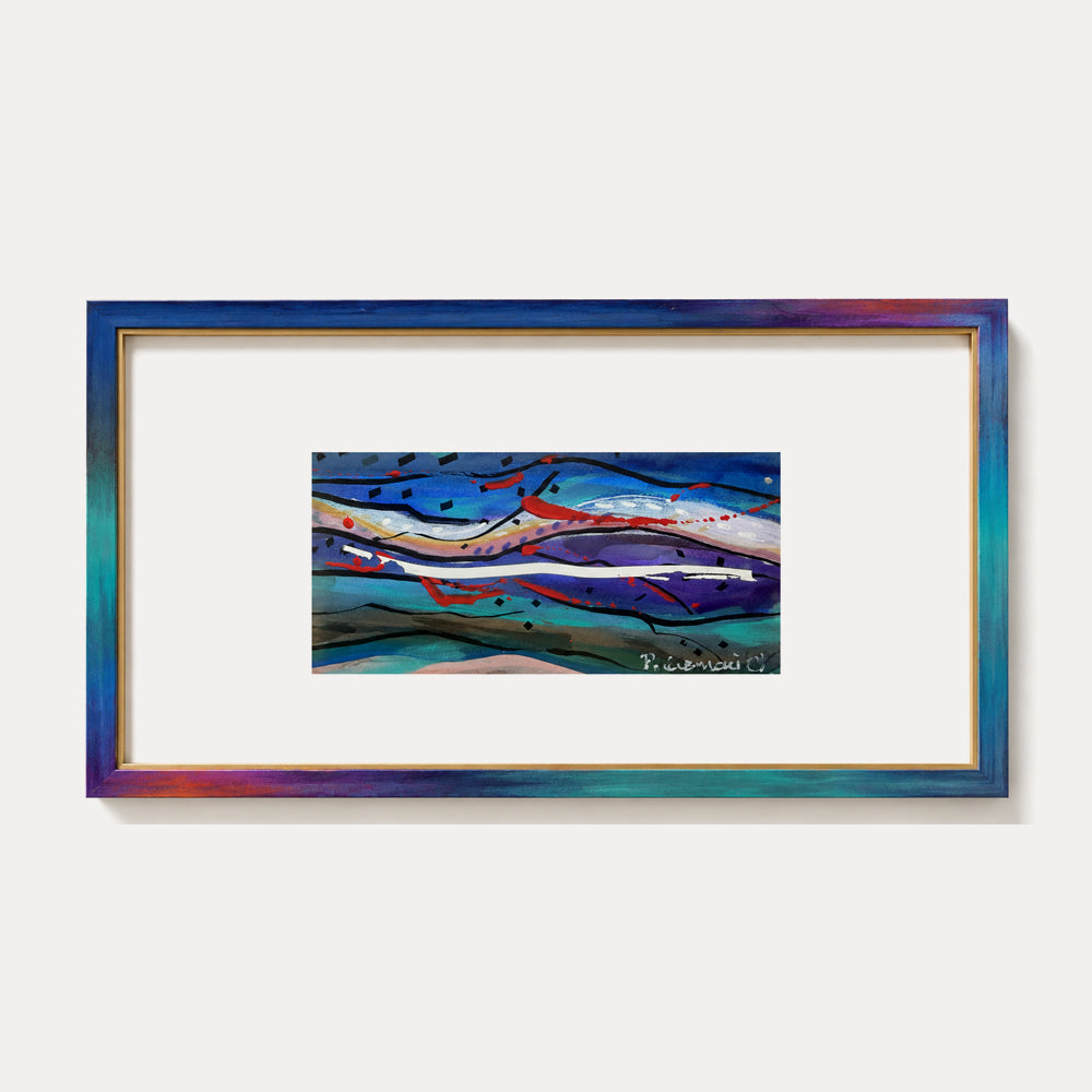 Untitled Acrylic &amp; Mixed Media on Paper 10 × 5.5 inches