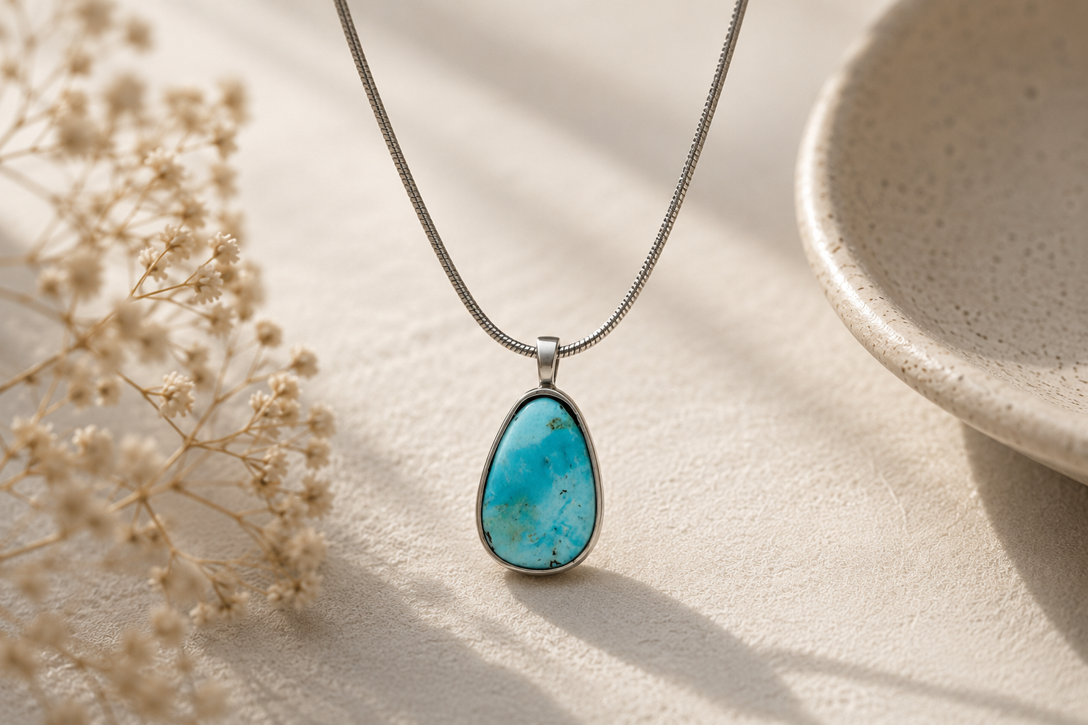 Ocean in a Drop | Natural Cripple Creek Colorado Turquoise Pendant
