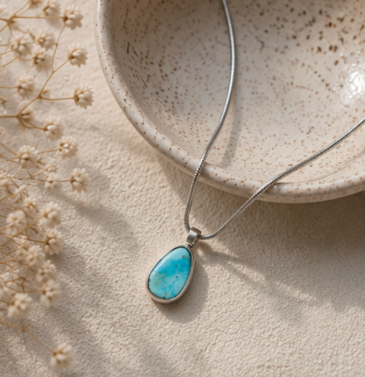 Ocean in a Drop | Natural Cripple Creek Colorado Turquoise Pendant